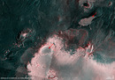 Dual polarized (vh, vv) Sentinel-1A image from 12.12.2014, the Holuhraun lavafield and Bárðarbunga depression are marked, © ESA