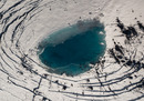 Ice depression along the fracture zone at Dyngjujökull (diameter ca. 80 m) 30.8.2015, © Gretar Ívarsson