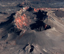 Holuhraun main crater with colleagues from University of Arizona 30.8.2015, © Gretar Ívarsson