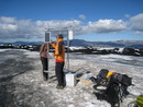 GPS station with solar panel