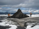 Huge ash cone at Sléttjökull