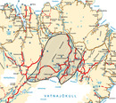 Closed area north of Vatnajökull (black framed), © Icelandic Met Office