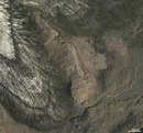 2D UltraCam image detail of the debris and ash covered glacier margin at Sandfellsjökull outlet glacier