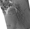 TerraSAR-X image from 27.02.2015 showing the location of two profiles at Bárðarbunga, © DLR 